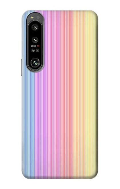 W3849 Couleurs verticales colorées Etui Coque Housse et Flip Housse Cuir pour Sony Xperia 1 IV