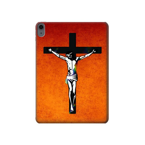 W2421 Jésus-Christ sur la croix Tablet Etui Coque Housse pour iPad Air (2022, 2020), Air 11 (2024), Pro 11 (2022)