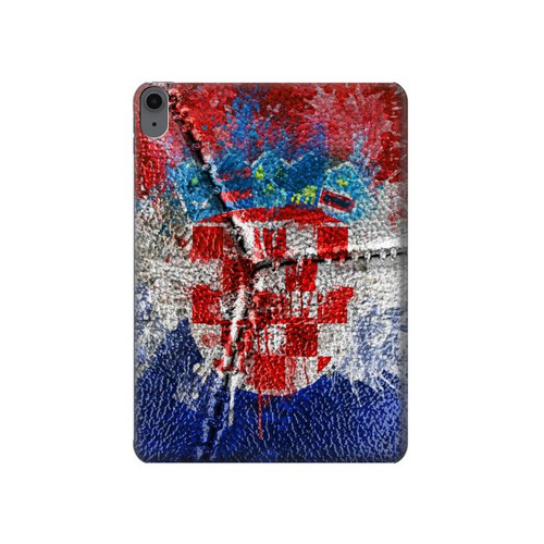 W3313 Croatie Drapeau graphique Football Millésime Tablet Etui Coque Housse pour iPad Air (2022, 2020), Air 11 (2024), Pro 11 (2022)