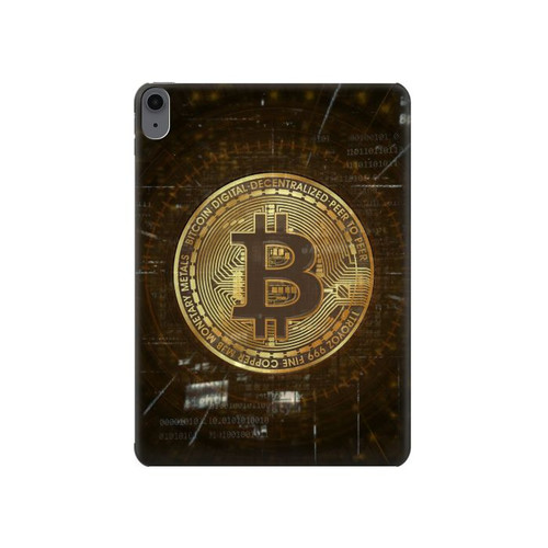 W3798 Crypto-monnaie Bitcoin Tablet Etui Coque Housse pour iPad Air (2022, 2020), Air 11 (2024), Pro 11 (2022)