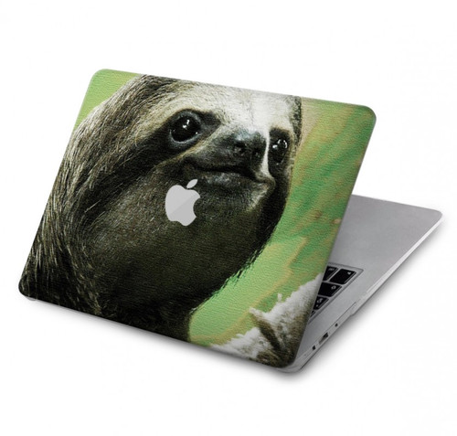 W2708 Sourire Sloth Etui Coque Housse pour MacBook Air 13″ (2022,2024) - A2681, A3113