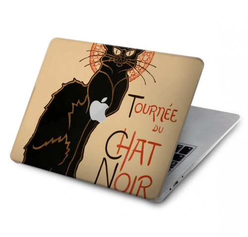 W2739 Chat Noir Noir Chat Millésime Etui Coque Housse pour MacBook Air 13″ (2022,2024) - A2681, A3113