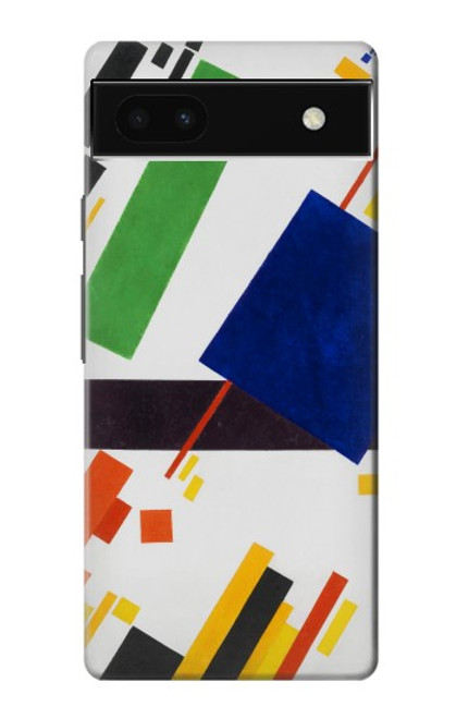 W3343 Kazimir Malevitch Composition suprématiste Etui Coque Housse et Flip Housse Cuir pour Google Pixel 6a