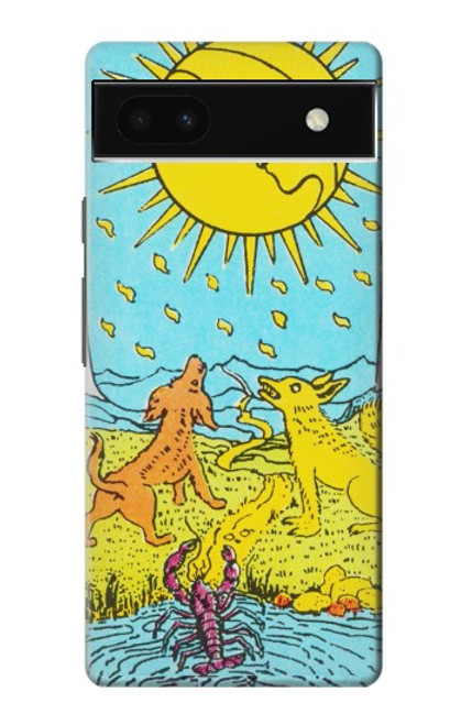 W3435 Carte de tarot Lune Etui Coque Housse et Flip Housse Cuir pour Google Pixel 6a