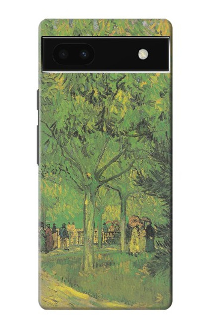 W3748 Van Gogh une ruelle dans un jardin public Etui Coque Housse et Flip Housse Cuir pour Google Pixel 6a