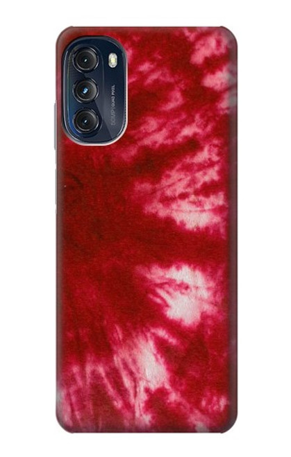 W2480 Tie dye rouge Etui Coque Housse et Flip Housse Cuir pour Motorola Moto G (2022)