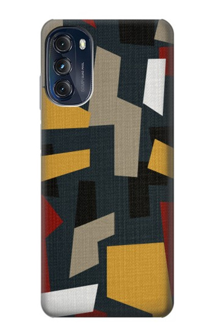 W3386 Résumé Tissu Texture Etui Coque Housse et Flip Housse Cuir pour Motorola Moto G (2022)