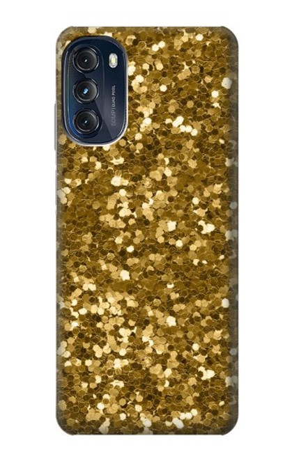 W3388 Imprimer or Glitter Graphic Etui Coque Housse et Flip Housse Cuir pour Motorola Moto G (2022)