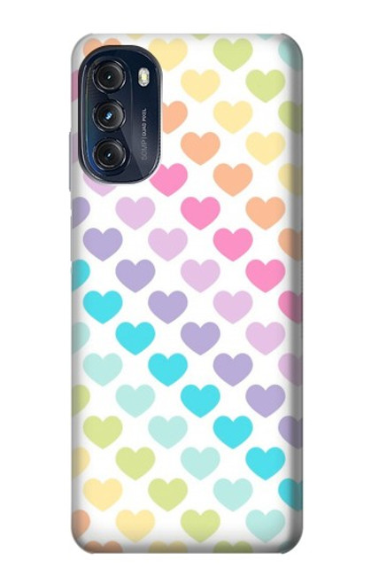 W3499 Motif coloré coeur Etui Coque Housse et Flip Housse Cuir pour Motorola Moto G (2022)