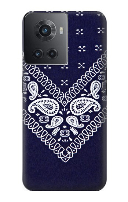 W3357 Marine Bleu Bandana Motif Etui Coque Housse et Flip Housse Cuir pour OnePlus Ace