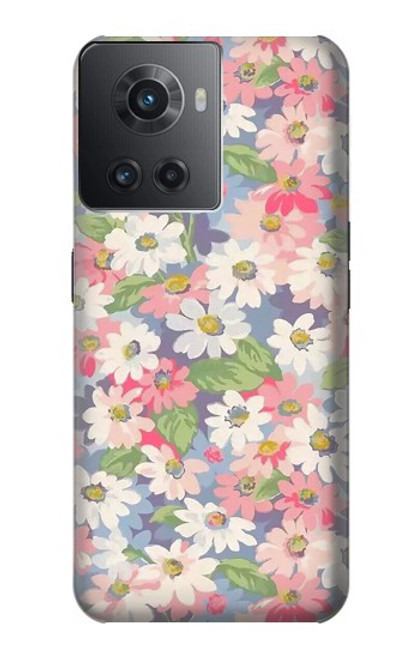 W3688 Motif d'art floral floral Etui Coque Housse et Flip Housse Cuir pour OnePlus Ace