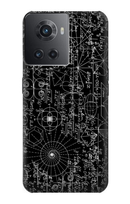 W3808 Tableau noir de mathématiques Etui Coque Housse et Flip Housse Cuir pour OnePlus Ace