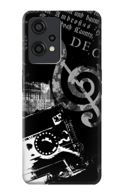 W3197 Musique Cassette note Etui Coque Housse et Flip Housse Cuir pour OnePlus Nord CE 2 Lite 5G