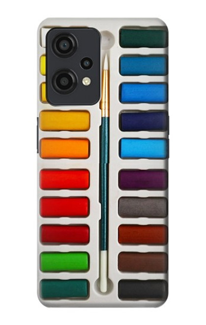 W3243 Ensemble de peinture aquarelle Etui Coque Housse et Flip Housse Cuir pour OnePlus Nord CE 2 Lite 5G