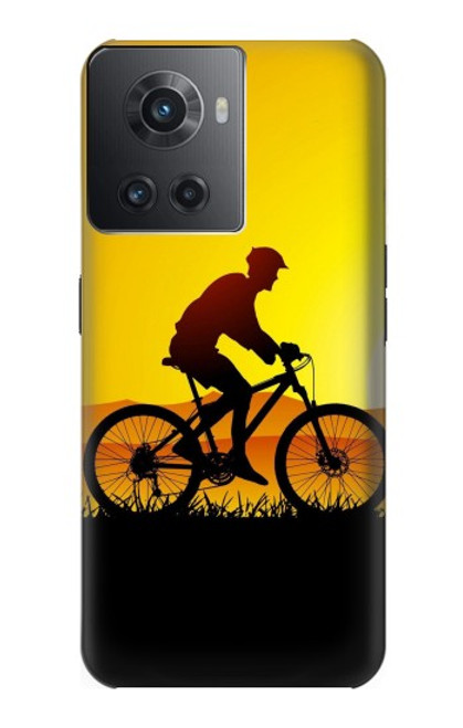 W2385 Vélo Vélo Coucher de soleil Etui Coque Housse et Flip Housse Cuir pour OnePlus 10R