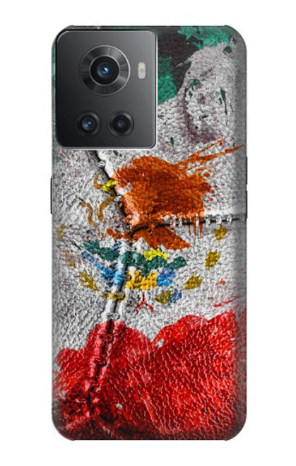 W3314 Mexique Drapeau Vinatage Football Graphique Etui Coque Housse et Flip Housse Cuir pour OnePlus 10R