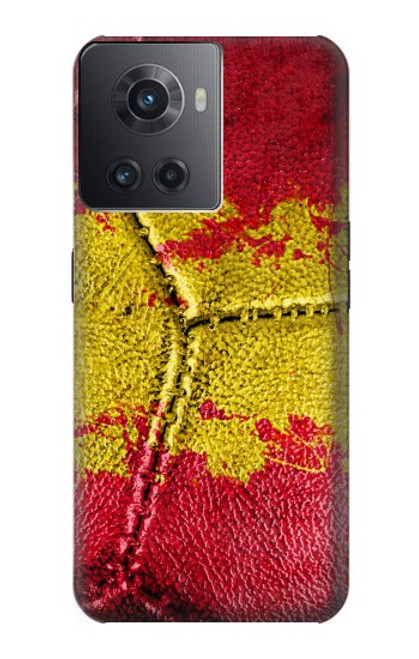 W3315 Espagne Drapeau graphique Football Millésime Etui Coque Housse et Flip Housse Cuir pour OnePlus 10R