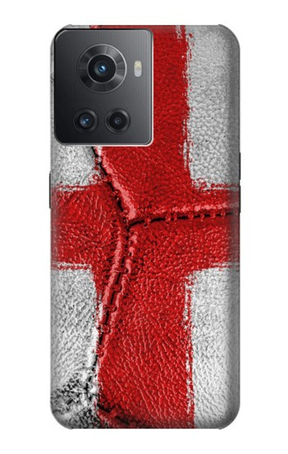 W3316 Angleterre Drapeau graphique Football Millésime Etui Coque Housse et Flip Housse Cuir pour OnePlus 10R