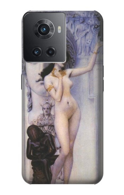 W3353 Gustav Klimt Allégorie de la sculpture Etui Coque Housse et Flip Housse Cuir pour OnePlus 10R