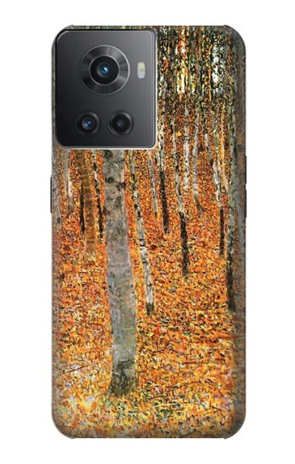 W3380 Gustav Klimt Bouleau Forêt Etui Coque Housse et Flip Housse Cuir pour OnePlus 10R