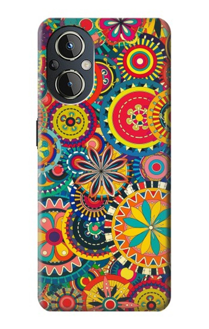 W3272 Motif coloré Etui Coque Housse et Flip Housse Cuir pour OnePlus Nord N20 5G