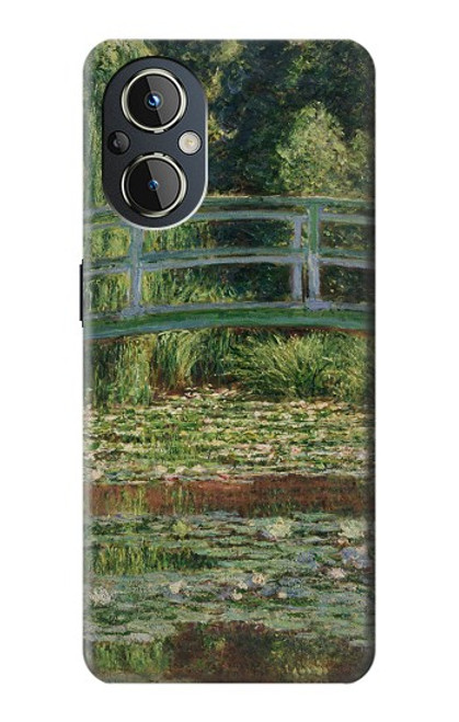 W3674 Claude Monet La passerelle japonaise et la piscine de nénuphars Etui Coque Housse et Flip Housse Cuir pour OnePlus Nord N20 5G