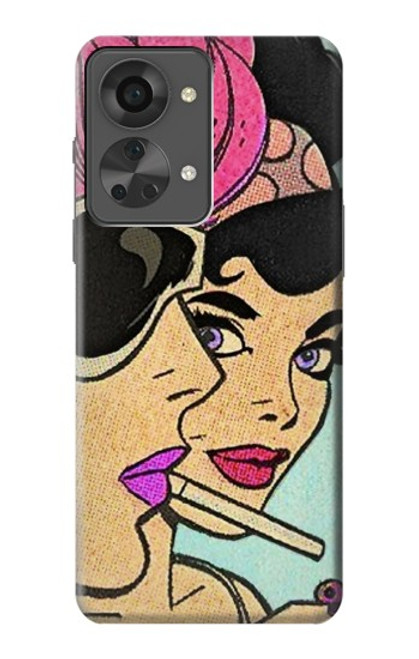 W3171 Filles Pop Art Etui Coque Housse et Flip Housse Cuir pour OnePlus Nord 2T