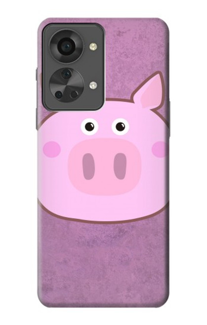 W3269 Porc Dessin animé Etui Coque Housse et Flip Housse Cuir pour OnePlus Nord 2T