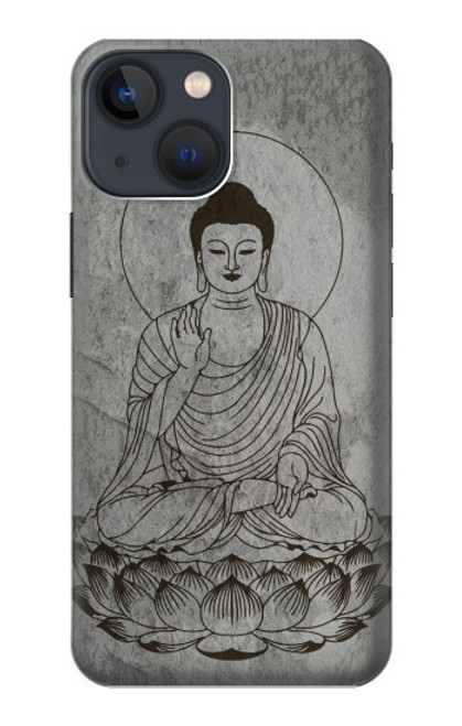 W3873 Dessin au trait Bouddha Etui Coque Housse et Flip Housse Cuir pour iPhone 13 mini