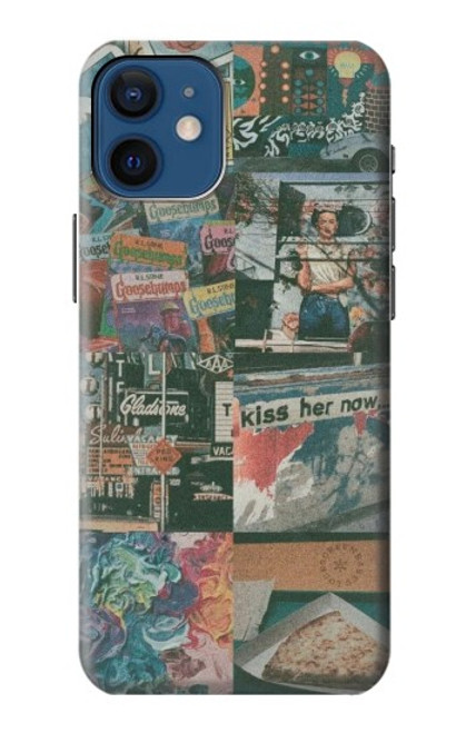 W3909 Affiche ancienne Etui Coque Housse et Flip Housse Cuir pour iPhone 12 mini