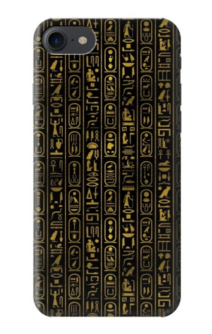 W3869 Hiéroglyphe égyptien antique Etui Coque Housse et Flip Housse Cuir pour iPhone 7, iPhone 8, iPhone SE (2020) (2022)