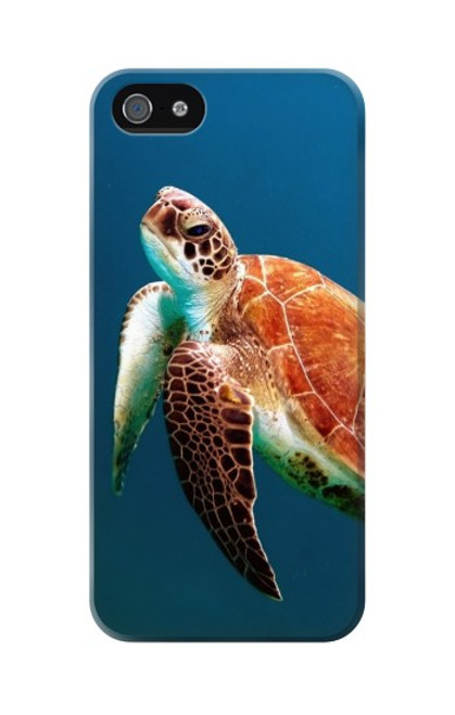 W3899 Tortue de mer Etui Coque Housse et Flip Housse Cuir pour iPhone 5 5S SE