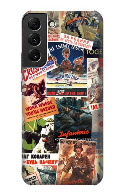 W3905 Affiche vintage de l'armée Etui Coque Housse et Flip Housse Cuir pour Samsung Galaxy S22 Plus