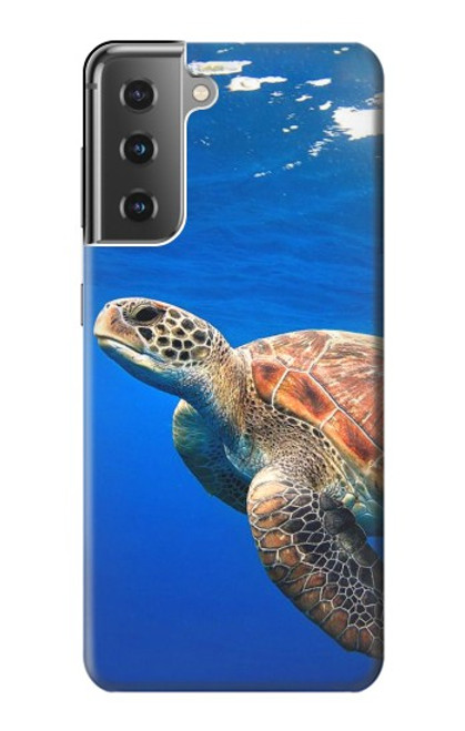 W3898 Tortue de mer Etui Coque Housse et Flip Housse Cuir pour Samsung Galaxy S21 Plus 5G, Galaxy S21+ 5G