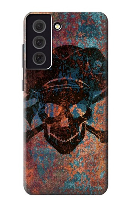 W3895 Pirate Crâne Métal Etui Coque Housse et Flip Housse Cuir pour Samsung Galaxy S21 FE 5G