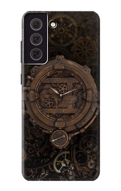 W3902 Horloge Steampunk Etui Coque Housse et Flip Housse Cuir pour Samsung Galaxy S21 FE 5G