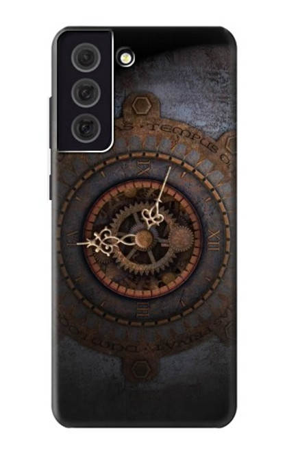 W3908 Horloge Vintage Etui Coque Housse et Flip Housse Cuir pour Samsung Galaxy S21 FE 5G