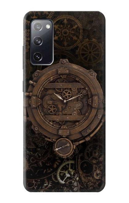 W3902 Horloge Steampunk Etui Coque Housse et Flip Housse Cuir pour Samsung Galaxy S20 FE