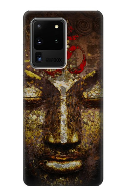 W3874 Symbole Ohm du visage de Bouddha Etui Coque Housse et Flip Housse Cuir pour Samsung Galaxy S20 Ultra
