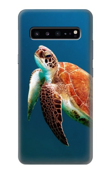 W3899 Tortue de mer Etui Coque Housse et Flip Housse Cuir pour Samsung Galaxy S10 5G