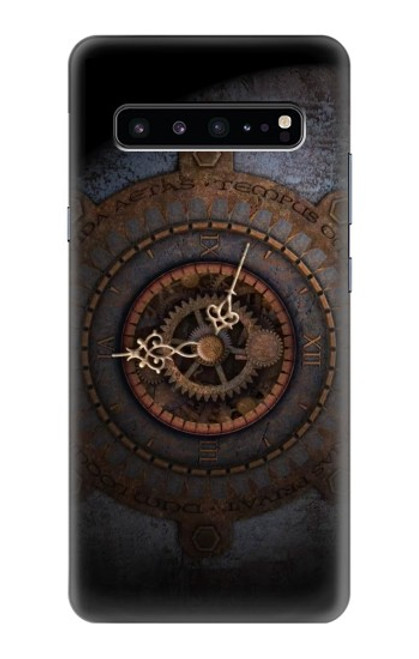 W3908 Horloge Vintage Etui Coque Housse et Flip Housse Cuir pour Samsung Galaxy S10 5G