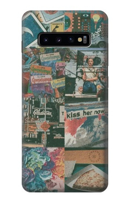 W3909 Affiche ancienne Etui Coque Housse et Flip Housse Cuir pour Samsung Galaxy S10 Plus