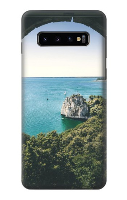 W3865 Europe Plage Duino Italie Etui Coque Housse et Flip Housse Cuir pour Samsung Galaxy S10