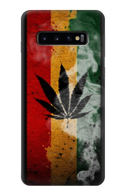 W3890 Drapeau Rasta Reggae Fumée Etui Coque Housse et Flip Housse Cuir pour Samsung Galaxy S10