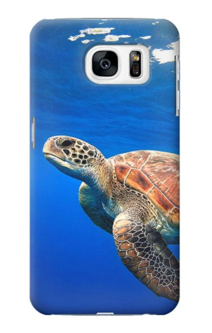 W3898 Tortue de mer Etui Coque Housse et Flip Housse Cuir pour Samsung Galaxy S7