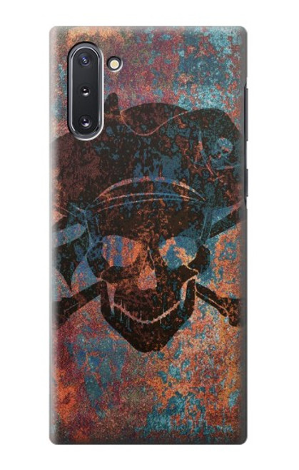 W3895 Pirate Crâne Métal Etui Coque Housse et Flip Housse Cuir pour Samsung Galaxy Note 10