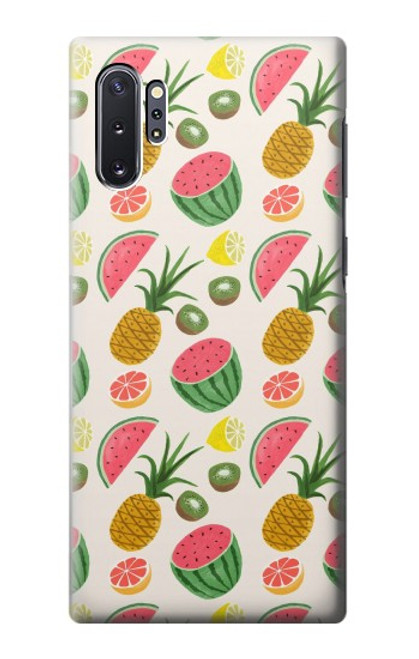 W3883 Motif de fruits Etui Coque Housse et Flip Housse Cuir pour Samsung Galaxy Note 10 Plus