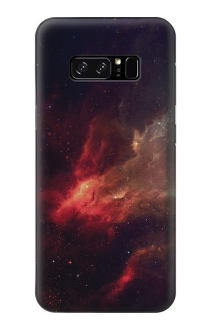 W3897 Espace nébuleuse rouge Etui Coque Housse et Flip Housse Cuir pour Note 8 Samsung Galaxy Note8