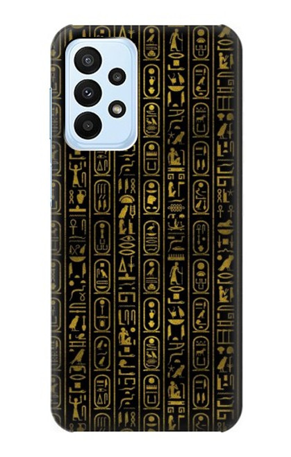 W3869 Hiéroglyphe égyptien antique Etui Coque Housse et Flip Housse Cuir pour Samsung Galaxy A23