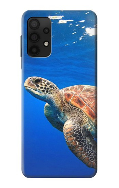 W3898 Tortue de mer Etui Coque Housse et Flip Housse Cuir pour Samsung Galaxy A32 4G